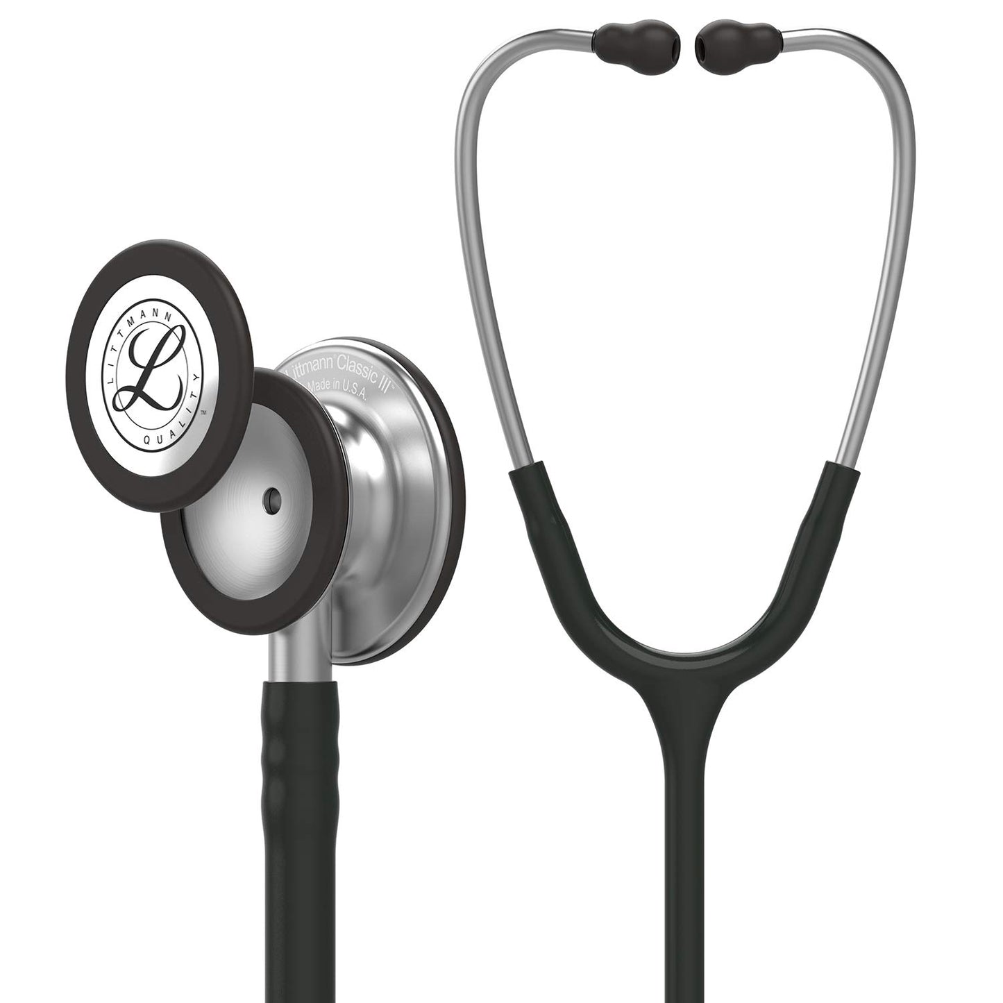 3M Littmann Classic III Monitoring Stethoscope, 5620, More Than 2X as Loud, Weighs Less, Stainless Steel Chestpiece, 27" Black Tube