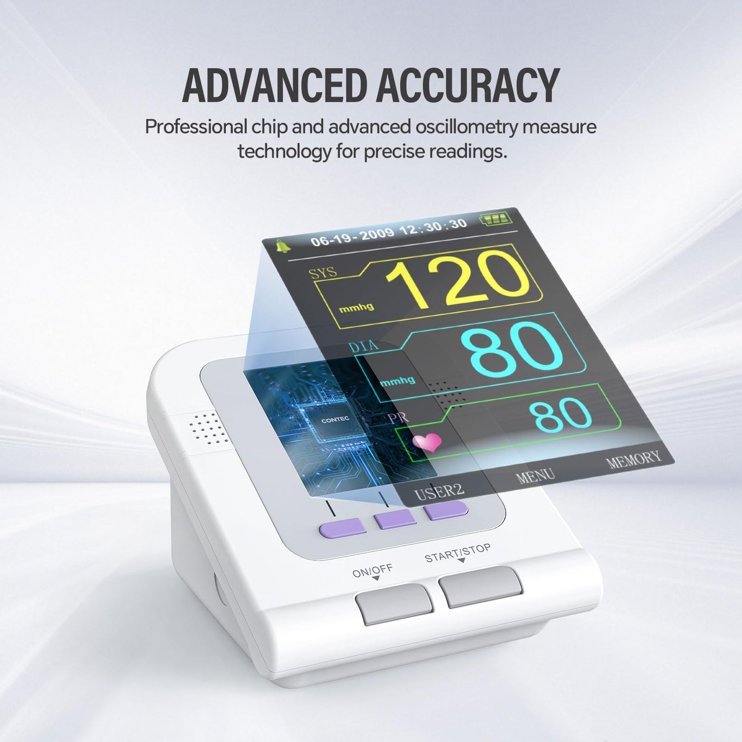 Fully Automatic Upper Arm Blood Pressure Monitor 3 Mode 4 Cuffs Without Adapter Electronic Sphygmomanometer