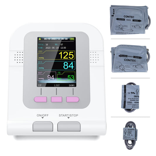 Fully Automatic Upper Arm Blood Pressure Monitor 3 Mode 4 Cuffs Without Adapter Electronic Sphygmomanometer